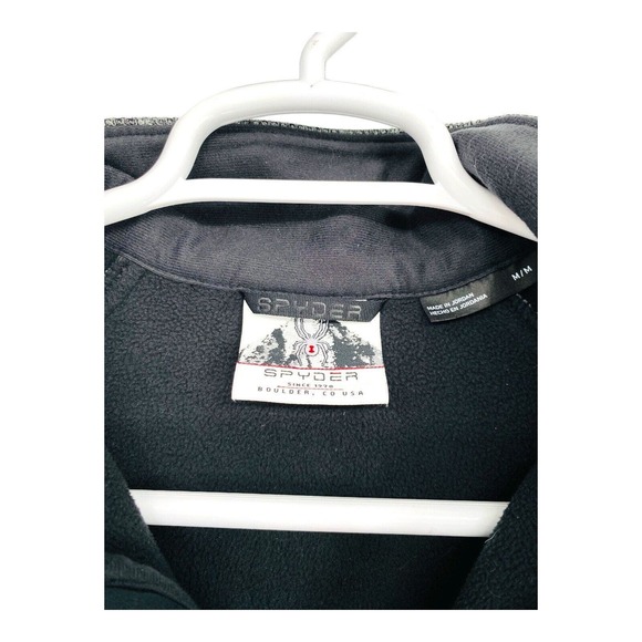 Spyder Men’s Size Medium Gray/Black 1/4 Zip Pullover Long Sleeve-EXCELLENT - Picture 3 of 6